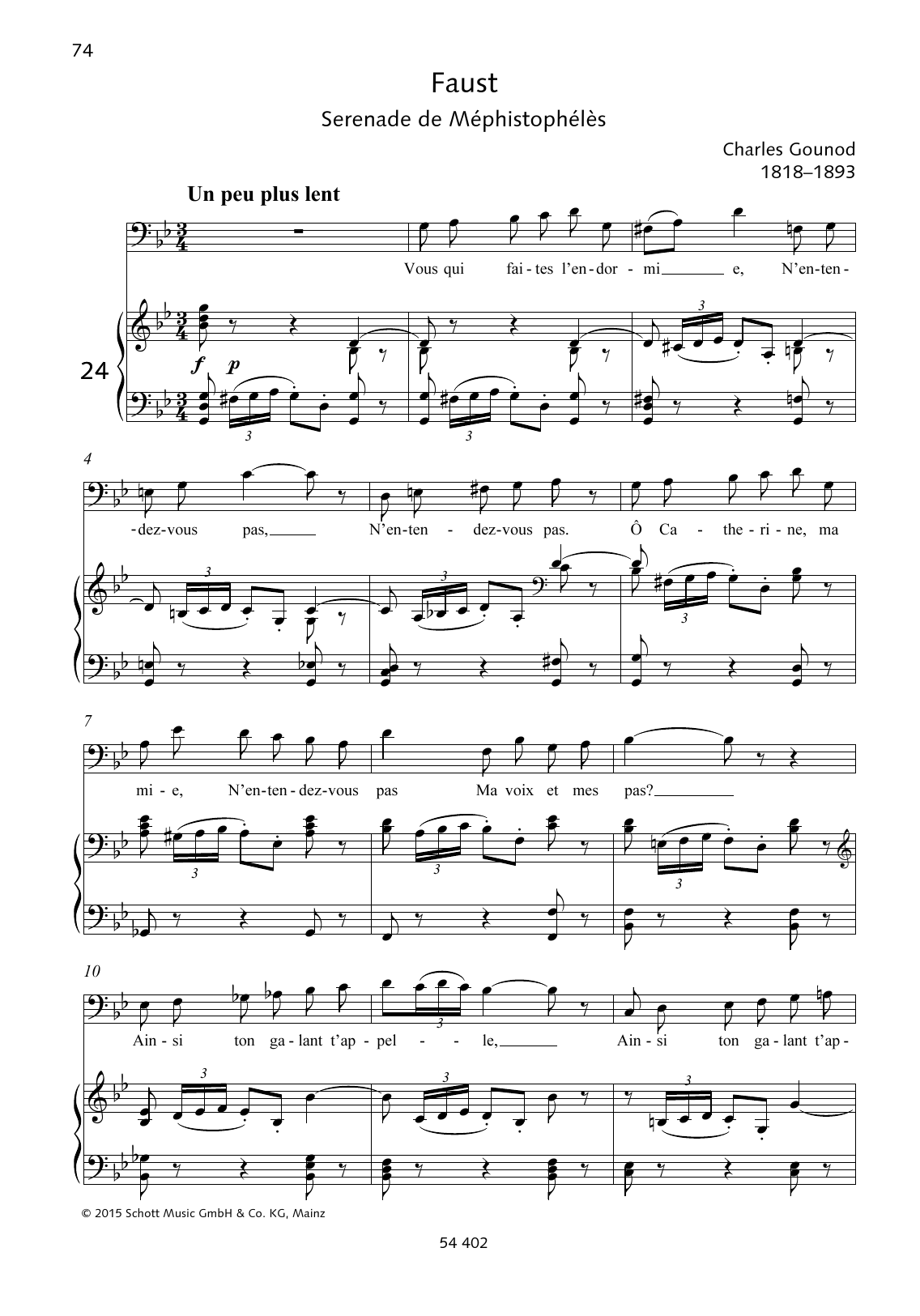 Download Charles Gounod Vous qui faites l'endormie Sheet Music