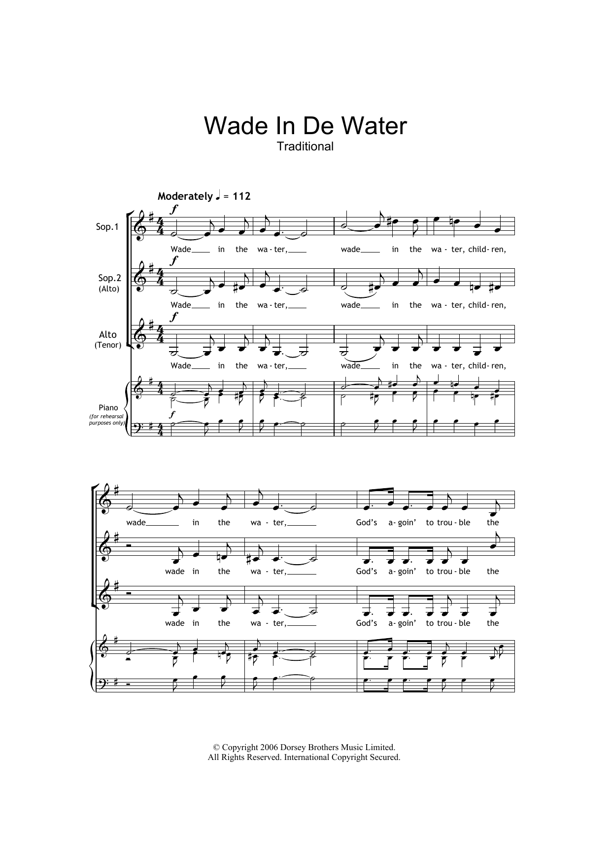 Download Traditional Wade In The Water (arr. Barrie Carson T Sheet Music