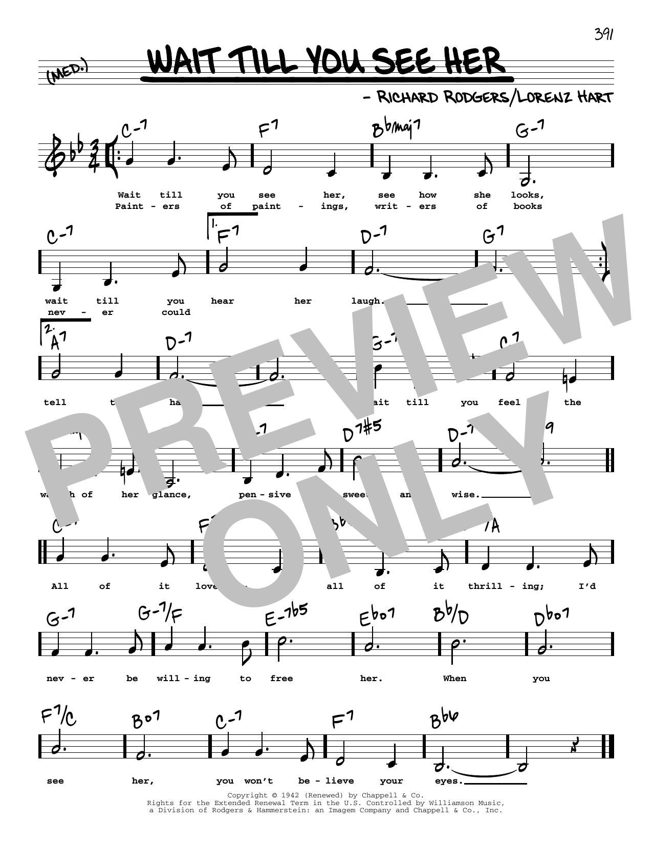 Download Rodgers & Hart Wait Till You See Her (Low Voice) Sheet Music