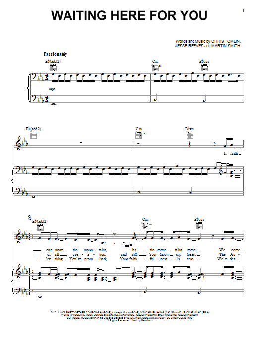 Download Passion Waiting Here For You Sheet Music