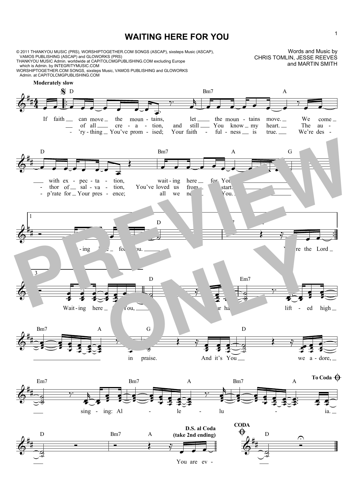 Download Passion Waiting Here For You Sheet Music