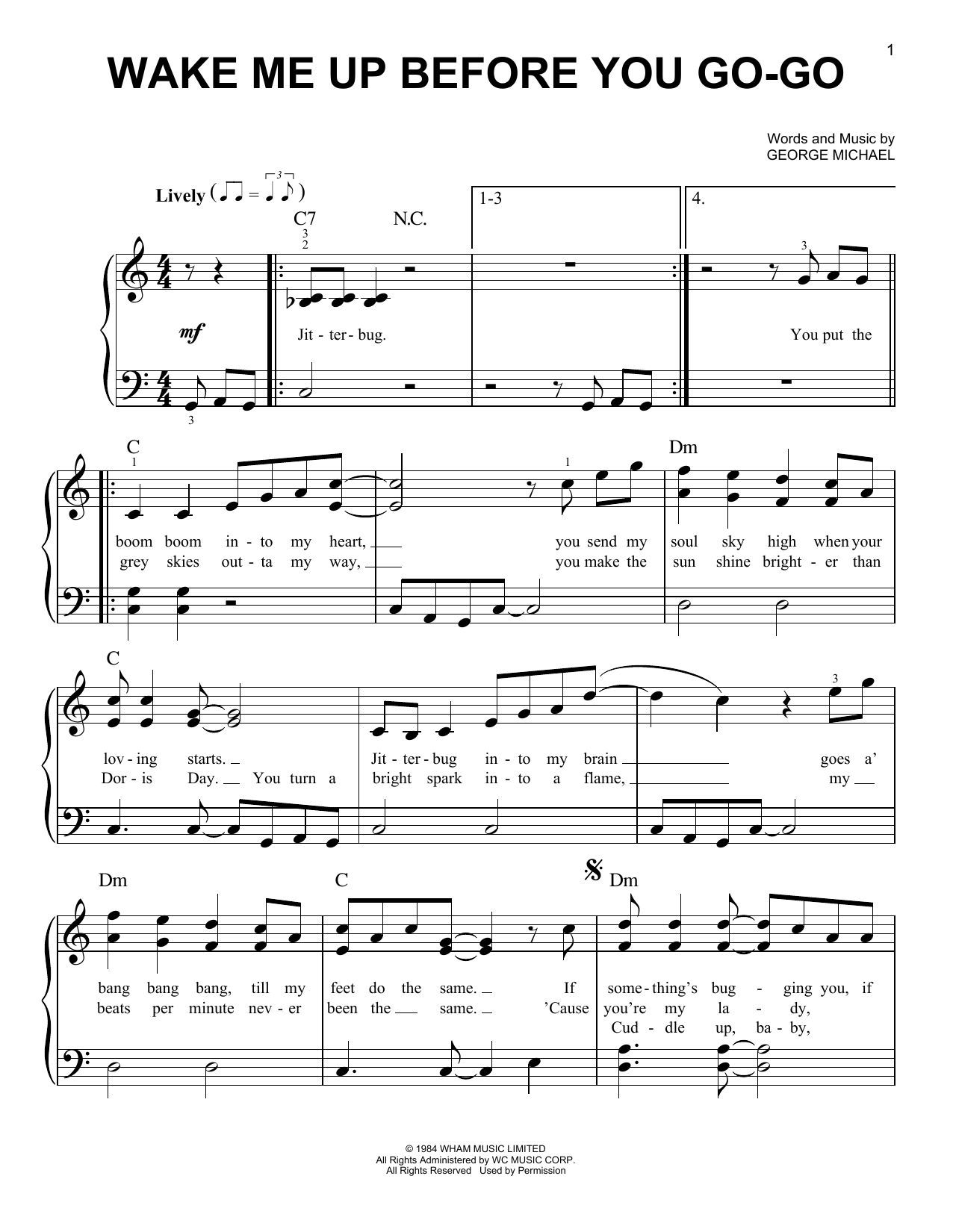 Download Wham! Wake Me Up Before You Go-Go Sheet Music