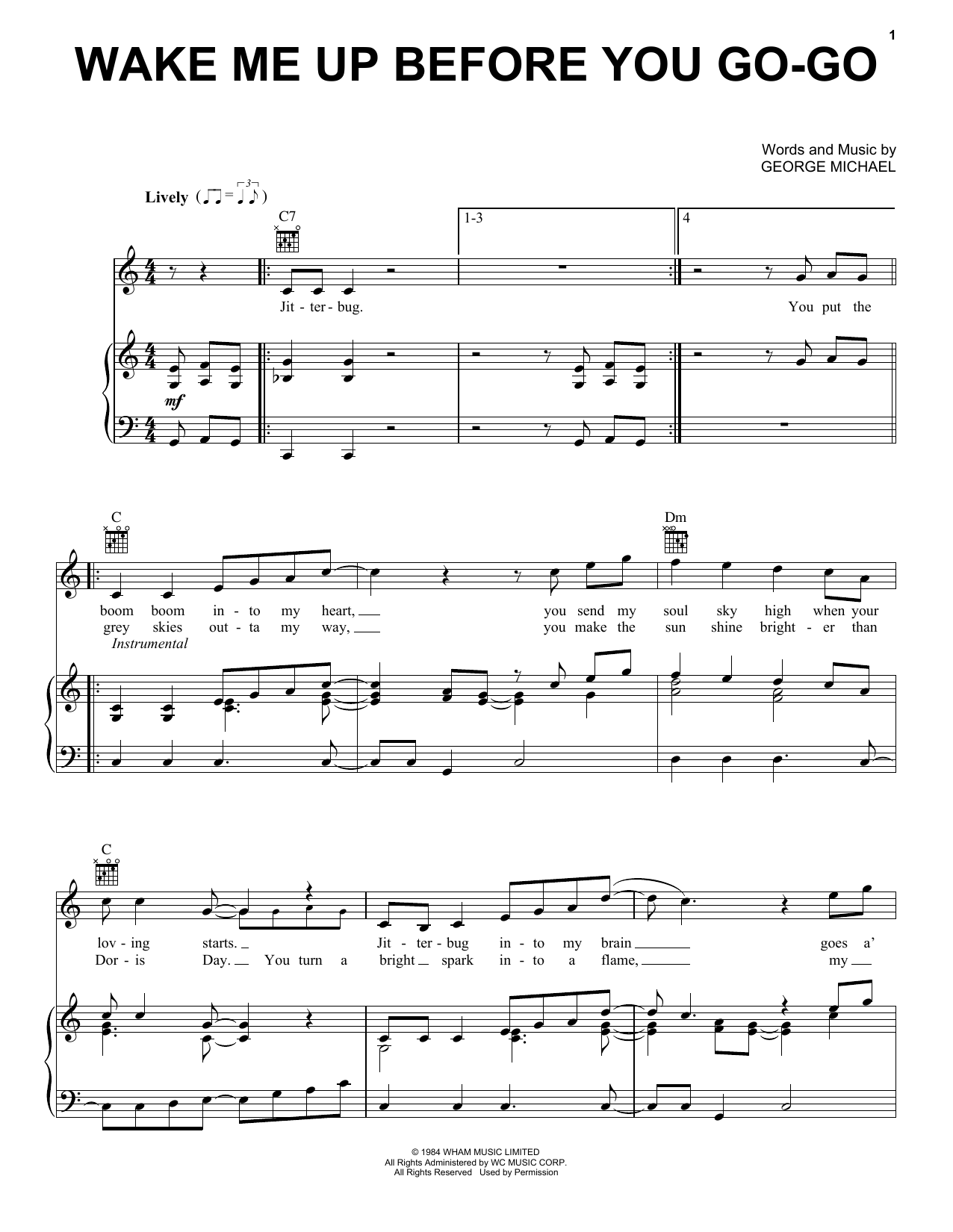 Download Wham! Wake Me Up Before You Go-Go Sheet Music