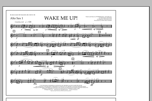 Download Tom Wallace Wake Me Up! - Alto Sax 1 Sheet Music