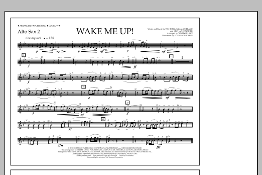 Download Tom Wallace Wake Me Up! - Alto Sax 2 Sheet Music