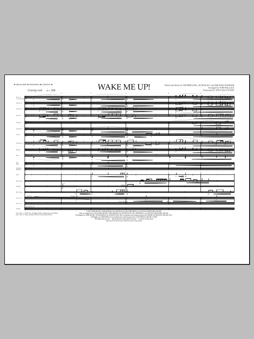 Download Tom Wallace Wake Me Up! - Full Score Sheet Music