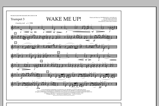 Download Tom Wallace Wake Me Up! - Trumpet 3 Sheet Music