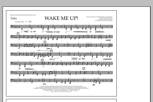 Download Tom Wallace Wake Me Up! - Tuba Sheet Music