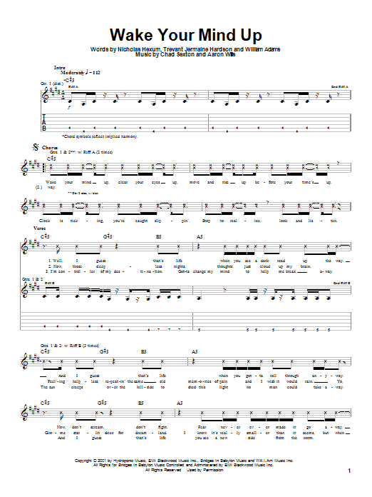Download 311 Wake Your Mind Up Sheet Music