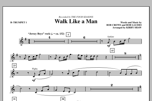 Download Kirby Shaw Walk Like A Man - Bb Trumpet 1 Sheet Music