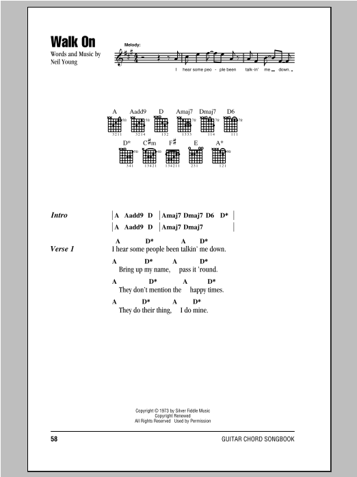 Download Neil Young Walk On Sheet Music