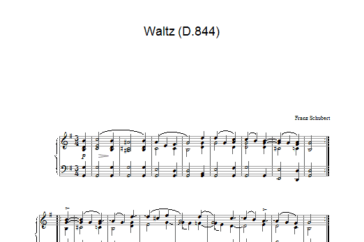 Download Franz Schubert Waltz In G Major, D.844 Sheet Music