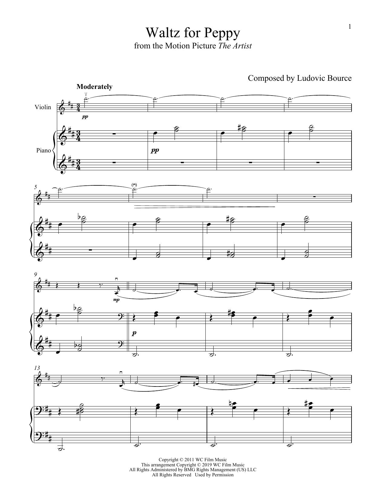 Download Ludovic Bource Waltz For Peppy (from The Artist) Sheet Music