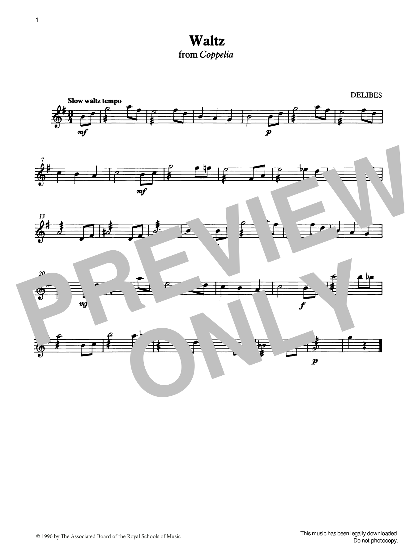 Download Leo Delibes Waltz from Graded Music for Tuned Percu Sheet Music