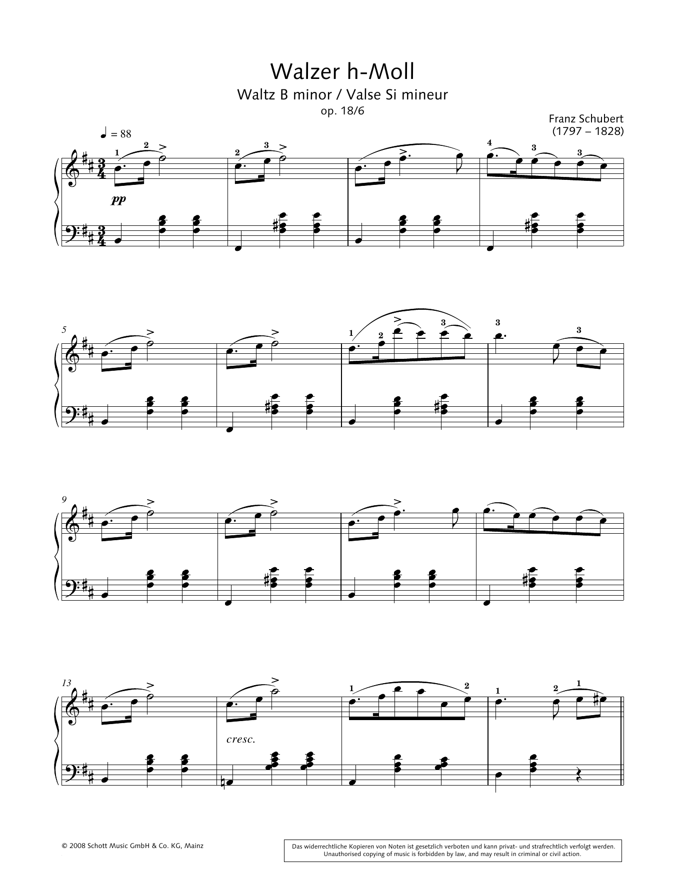 Download Hans-Gunter Heumann Waltz in B minor Sheet Music
