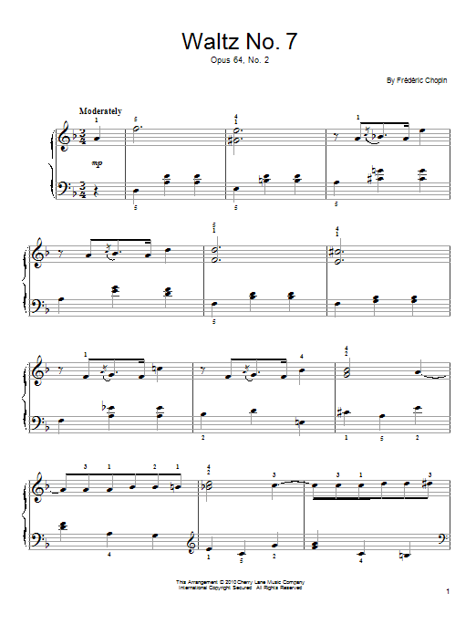 Download Frederic Chopin Waltz In C# Minor, Op. 64, No. 2 Sheet Music