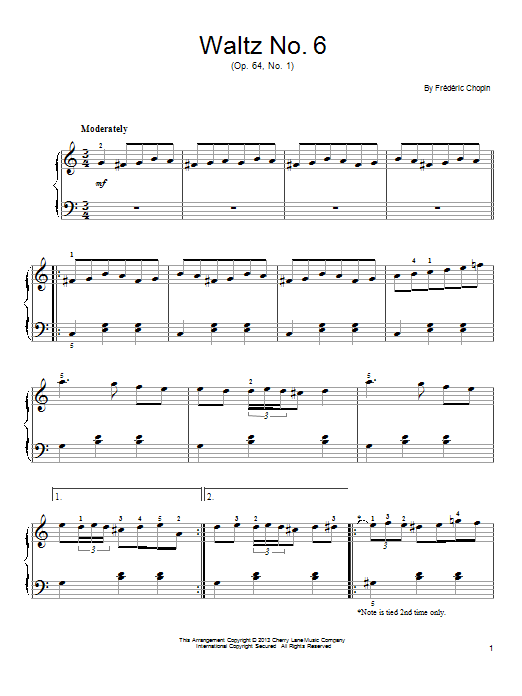 Download Frederic Chopin Waltz in D Flat Major, Op. 64, No. 1 Sheet Music