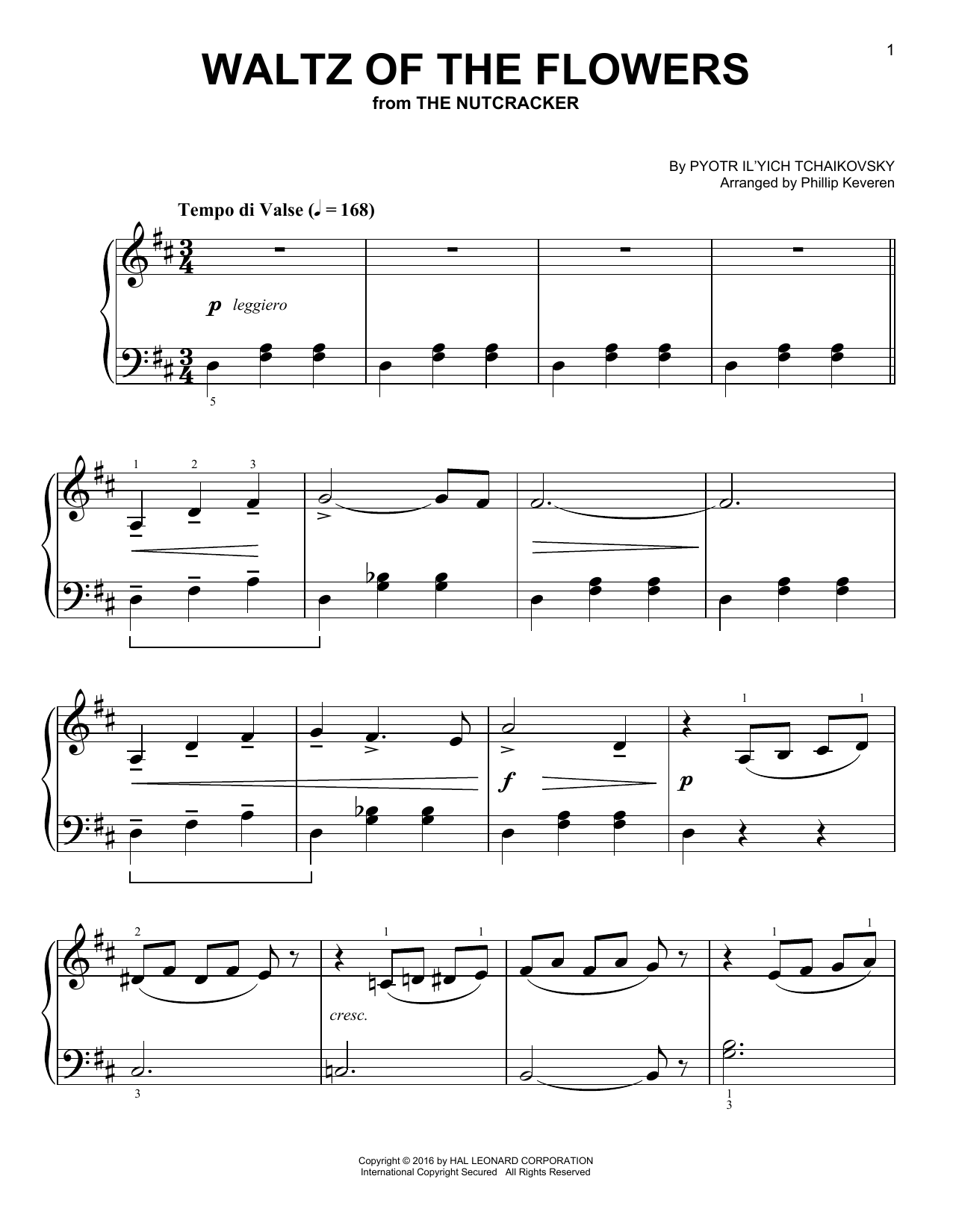 Download Pyotr Il'yich Tchaikovsky Waltz Of The Flowers (arr. Phillip Keve Sheet Music
