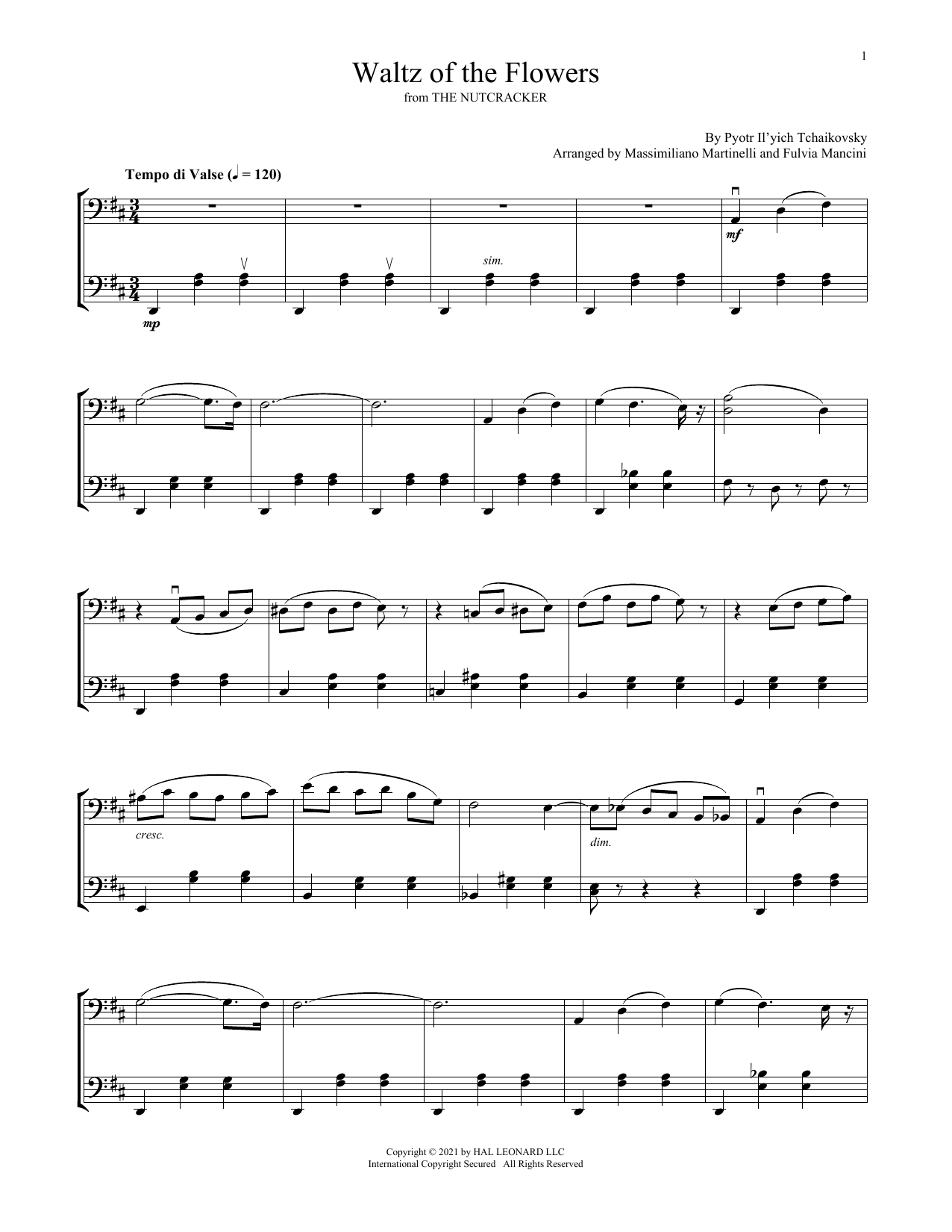 Download Mr & Mrs Cello Waltz Of The Flowers (from The Nutcrack Sheet Music