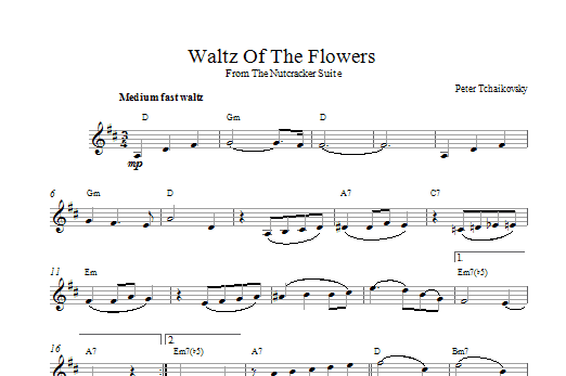 Download Pyotr Ilyich Tchaikovsky Waltz Of The Flowers (from The Nutcrack Sheet Music