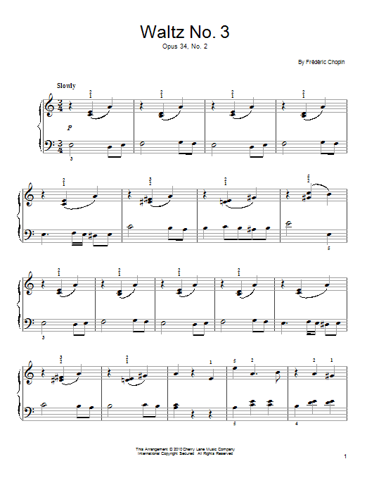 Download Frederic Chopin Waltz Op. 34, No. 2 Sheet Music