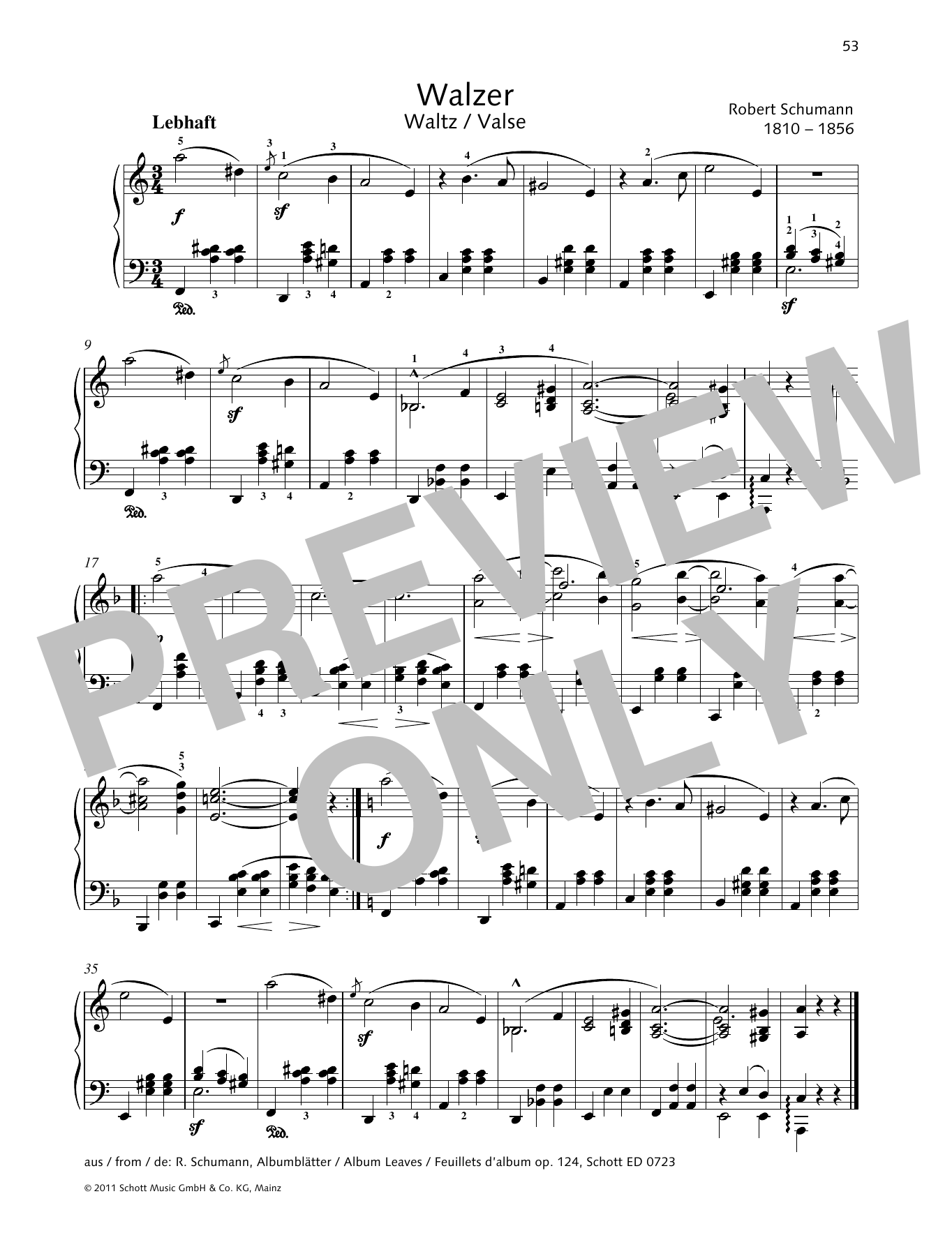 Download Robert Schumann Waltz Sheet Music