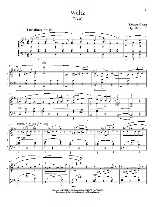 Download William Westney Waltz (Vals), Op. 38, No. 7 Sheet Music