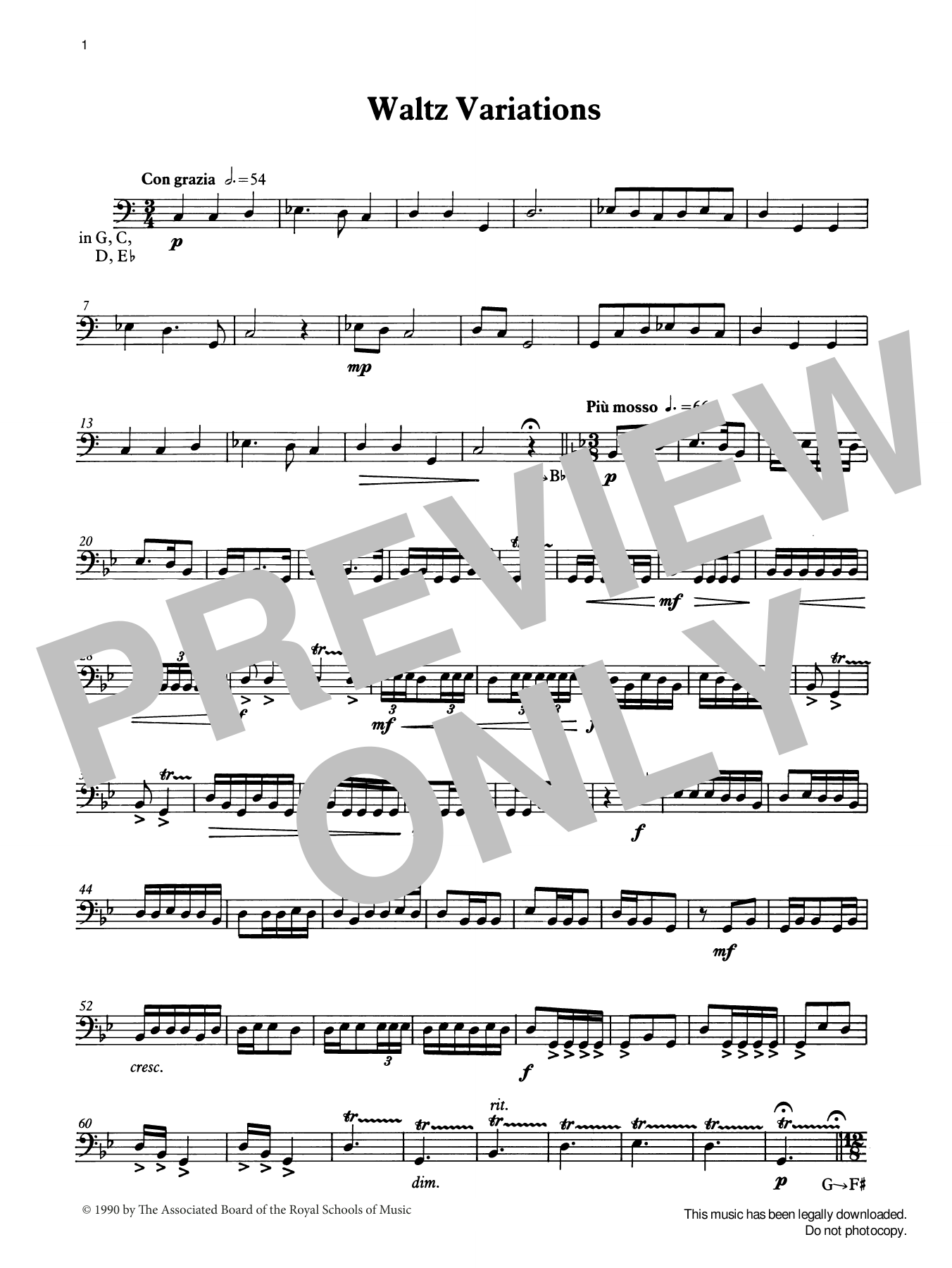 Download Ian Wright Waltz Variations from Graded Music for Sheet Music
