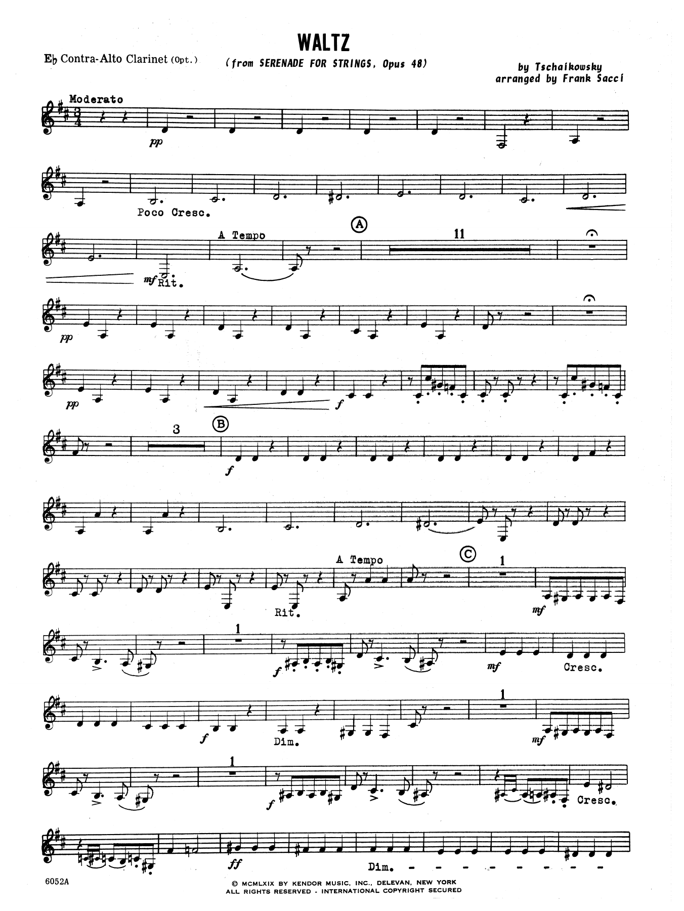 Download Frank Sacci Waltz From Serenade For Strings Op. 48 Sheet Music