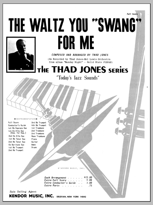 Download Thad Jones Waltz You 
