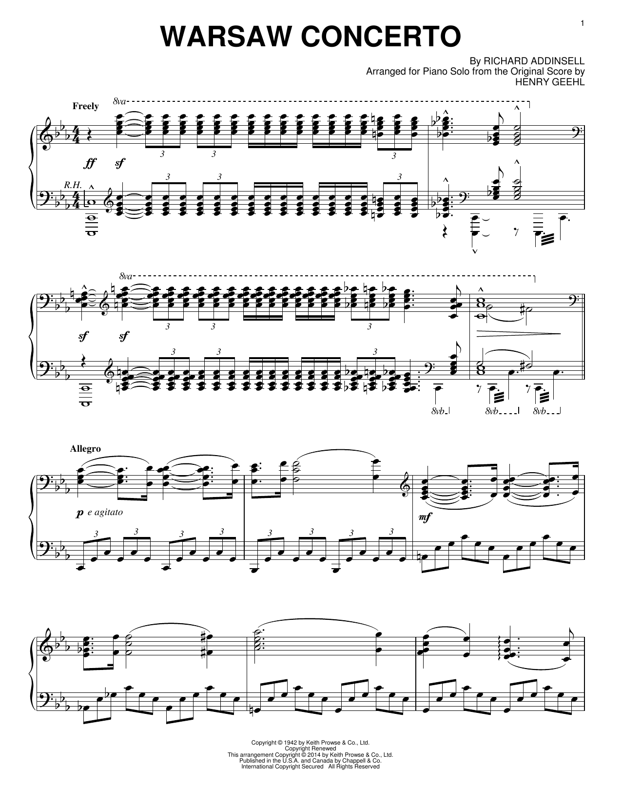 Download Richard Addinsell Warsaw Concerto Sheet Music
