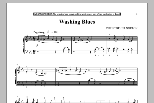 Download Christopher Norton Washing Blues Sheet Music