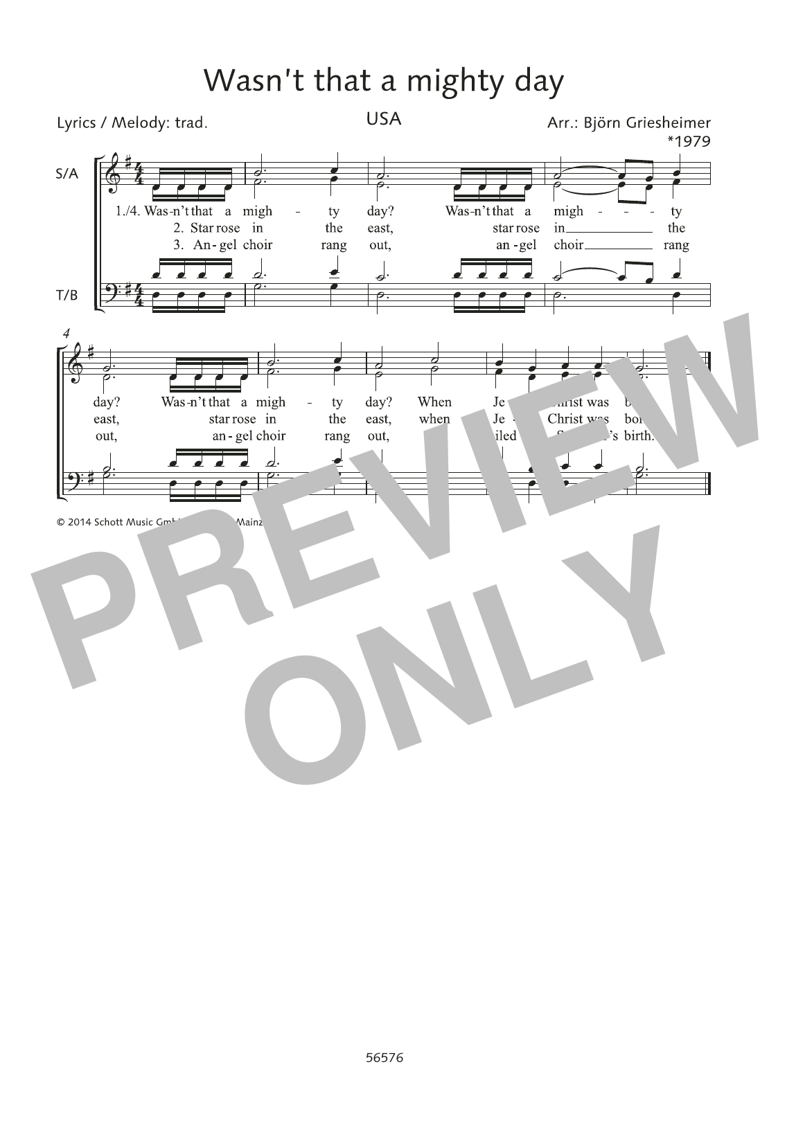 Download Björn Griesheimer Wasn't that a mighty day Sheet Music