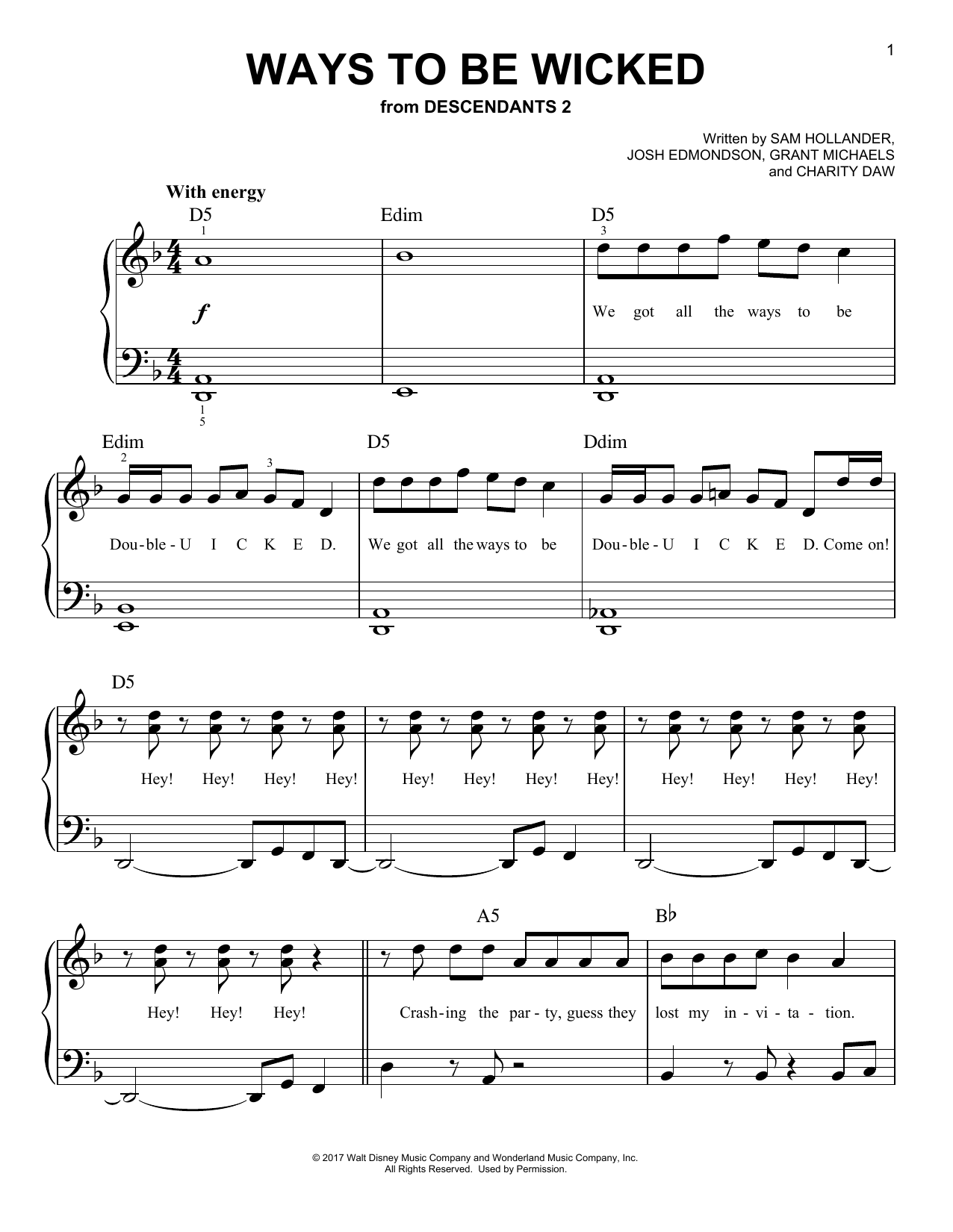 Download Dove Cameron, Cameron Boyce, Booboo Ways to Be Wicked (from Disney's Descen Sheet Music