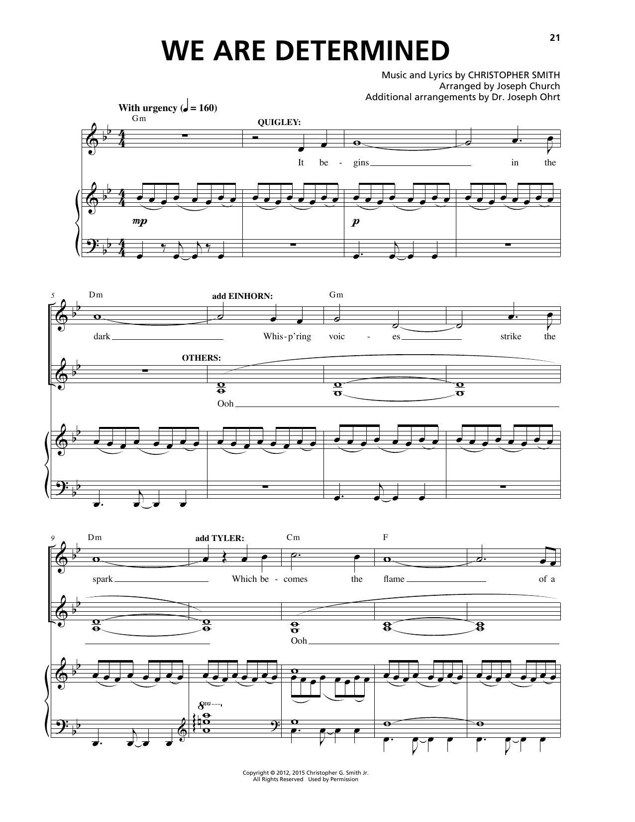 Download Christopher Smith We Are Determined Sheet Music