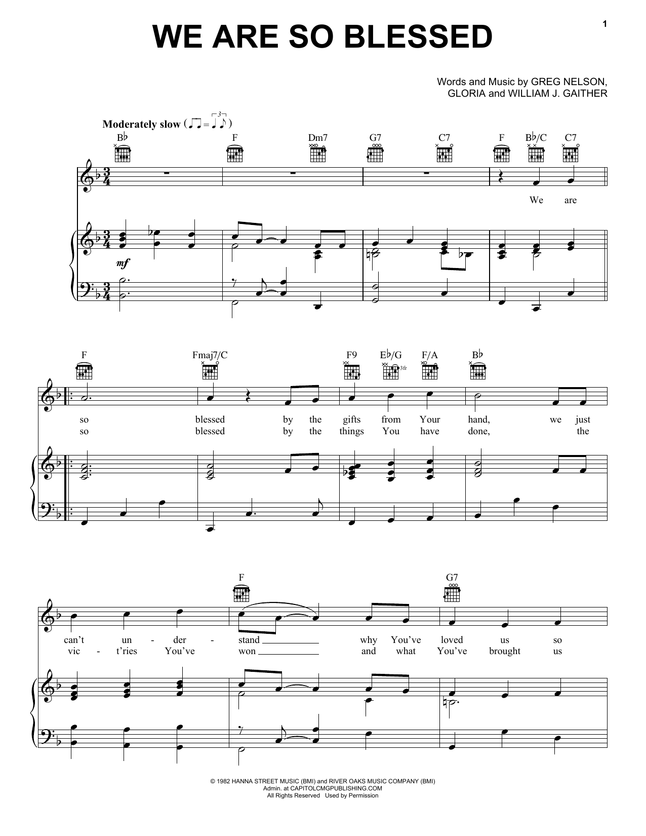 Download Gaither We Are So Blessed Sheet Music