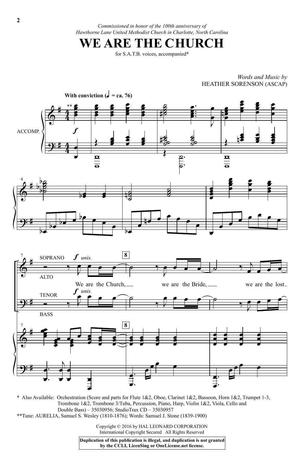 Download Heather Sorenson We Are The Church Sheet Music
