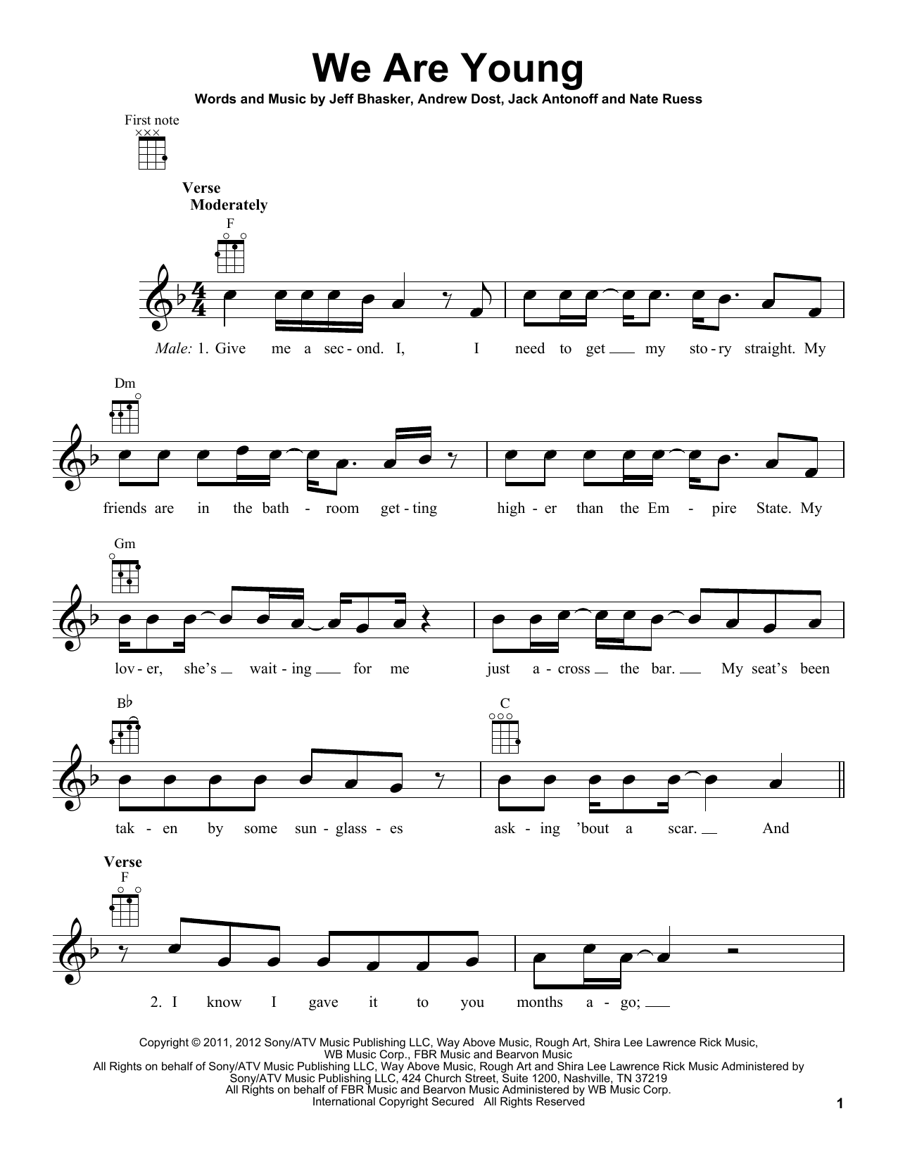 Download fun. We Are Young (feat. Janelle Monae) Sheet Music