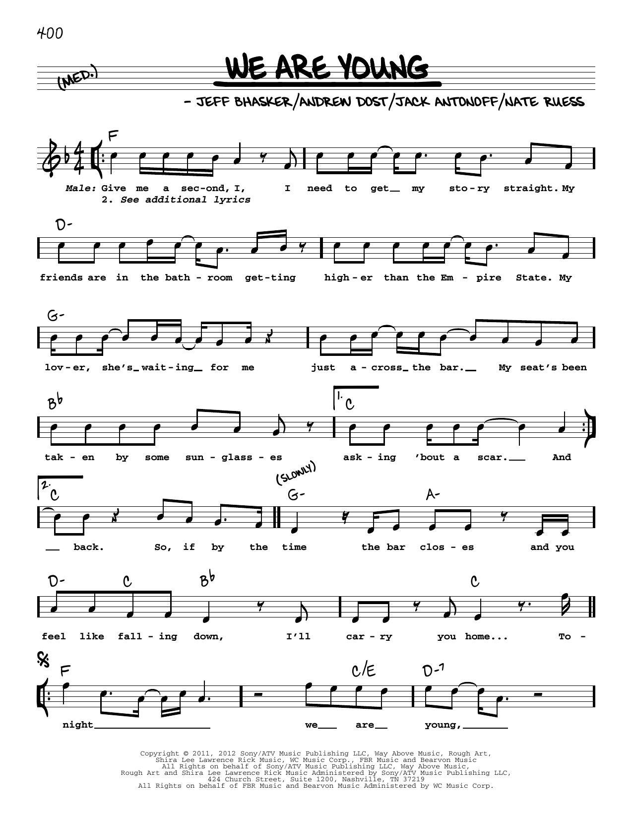 Download fun. We Are Young (feat. Janelle Monáe) Sheet Music
