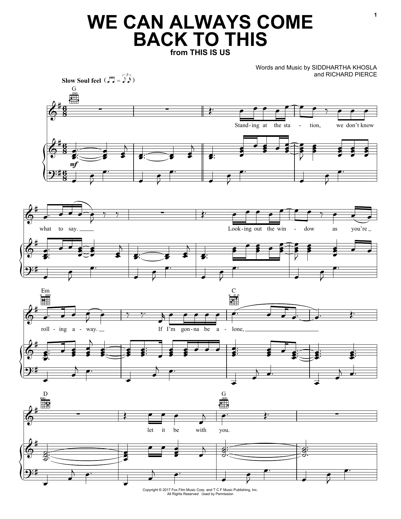 Download Brian Tyree Henry We Can Always Come Back To This Sheet Music
