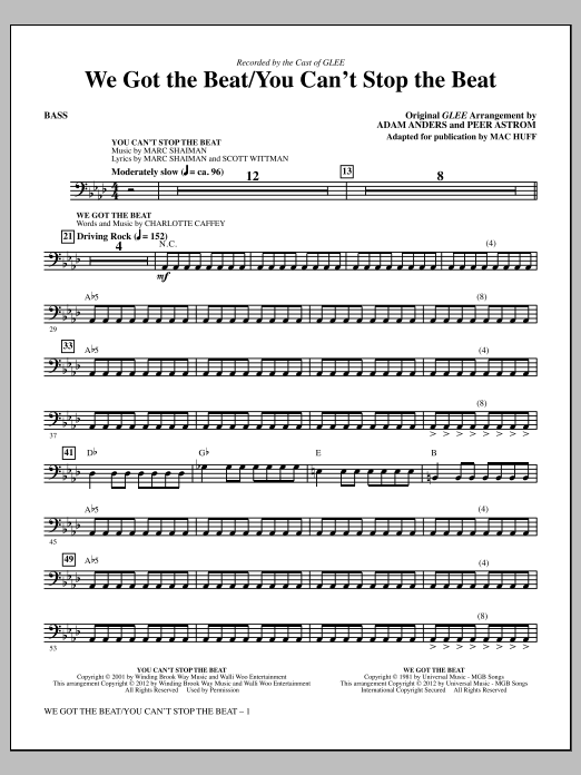 Download Mac Huff We Got The Beat / You Can't Stop The Be Sheet Music