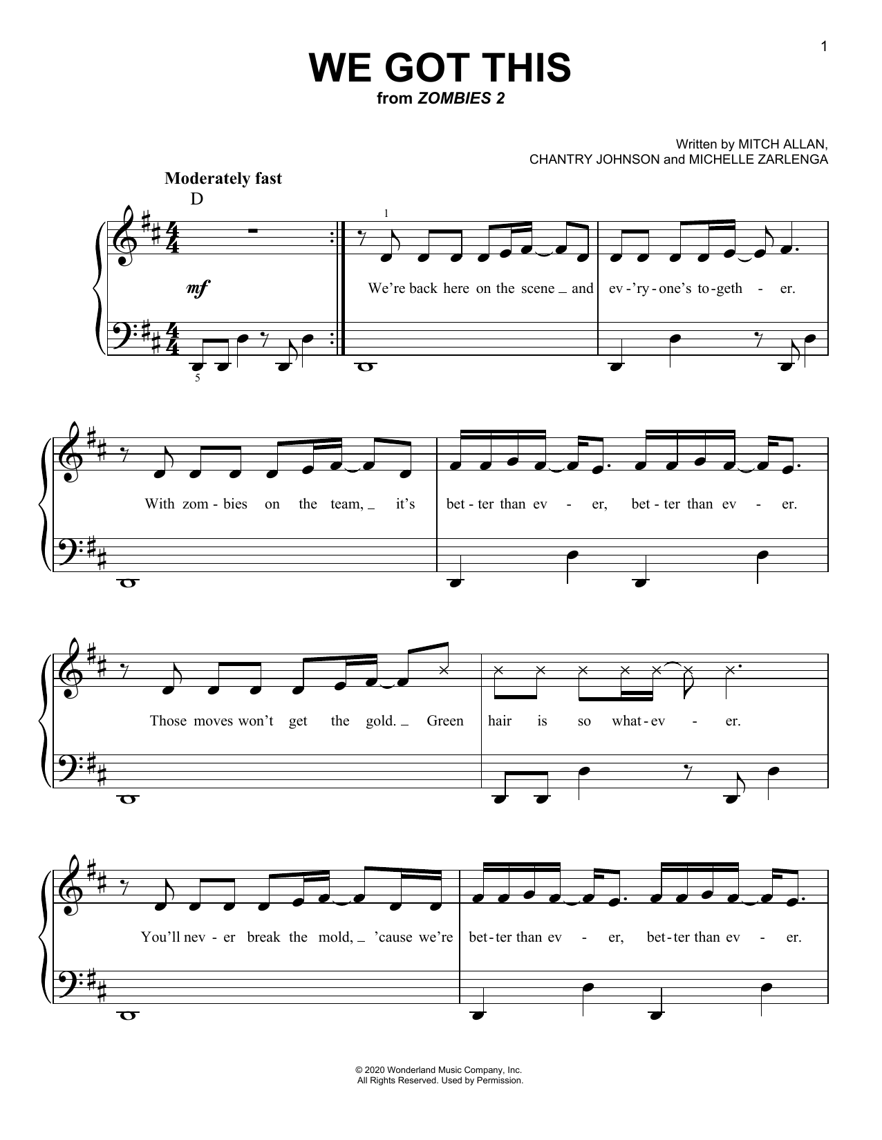 Download Zombies Cast We Got This (from Disney's Zombies 2) Sheet Music