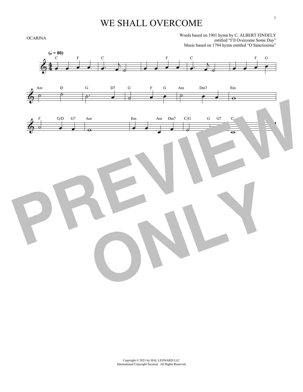 Download Traditional We Shall Overcome (arr. Cris Gale) Sheet Music
