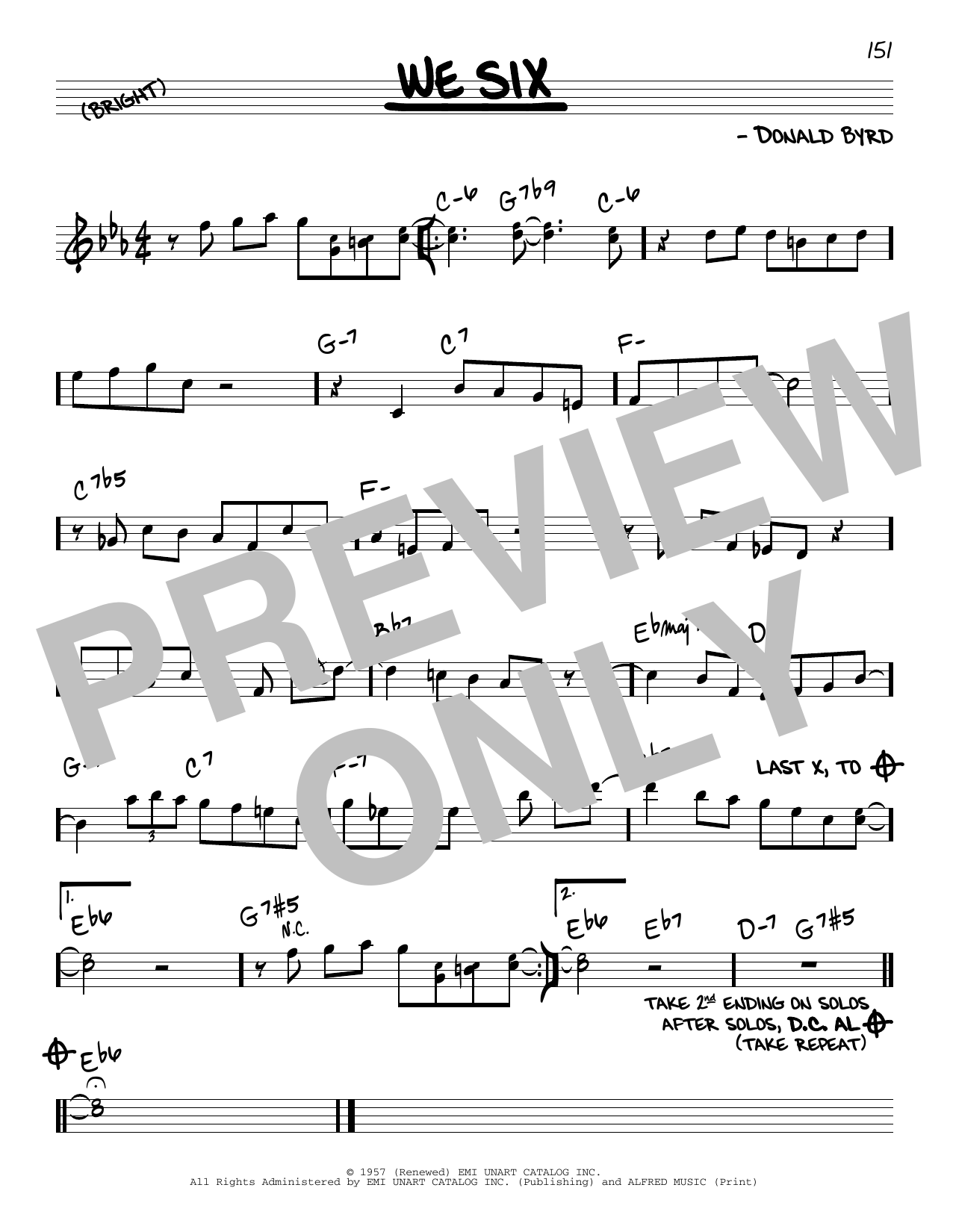 Download John Coltrane We Six Sheet Music