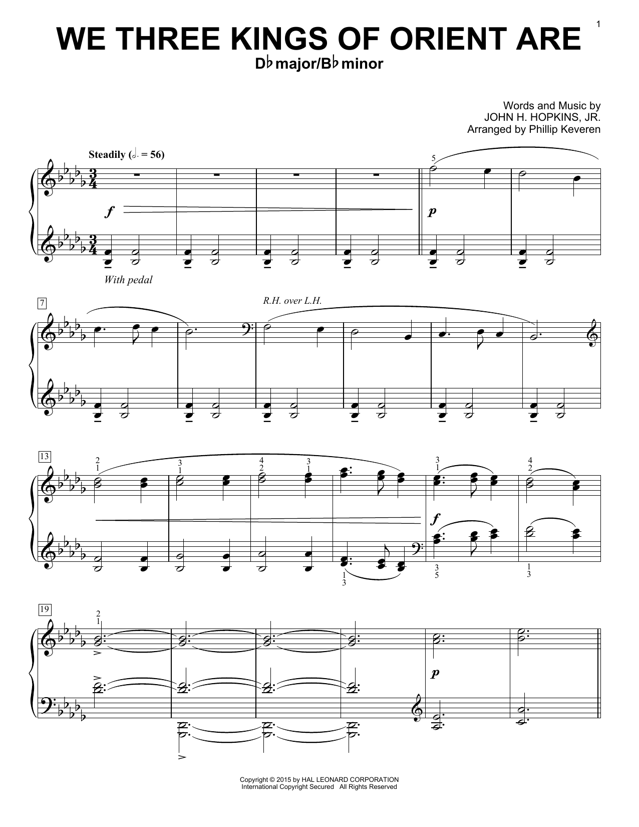 Download Phillip Keveren We Three Kings Of Orient Are Sheet Music