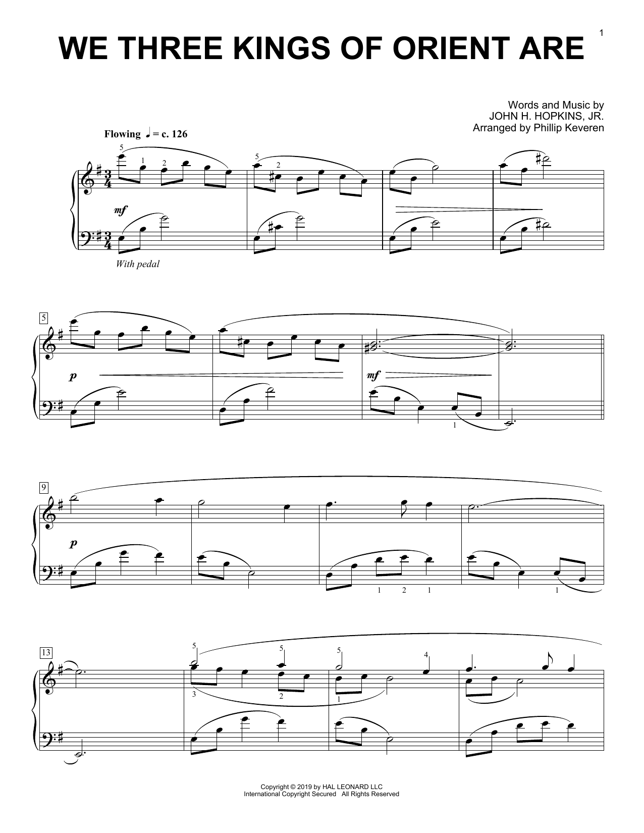 Download John H. Hopkins, Jr. We Three Kings Of Orient Are [Classical Sheet Music
