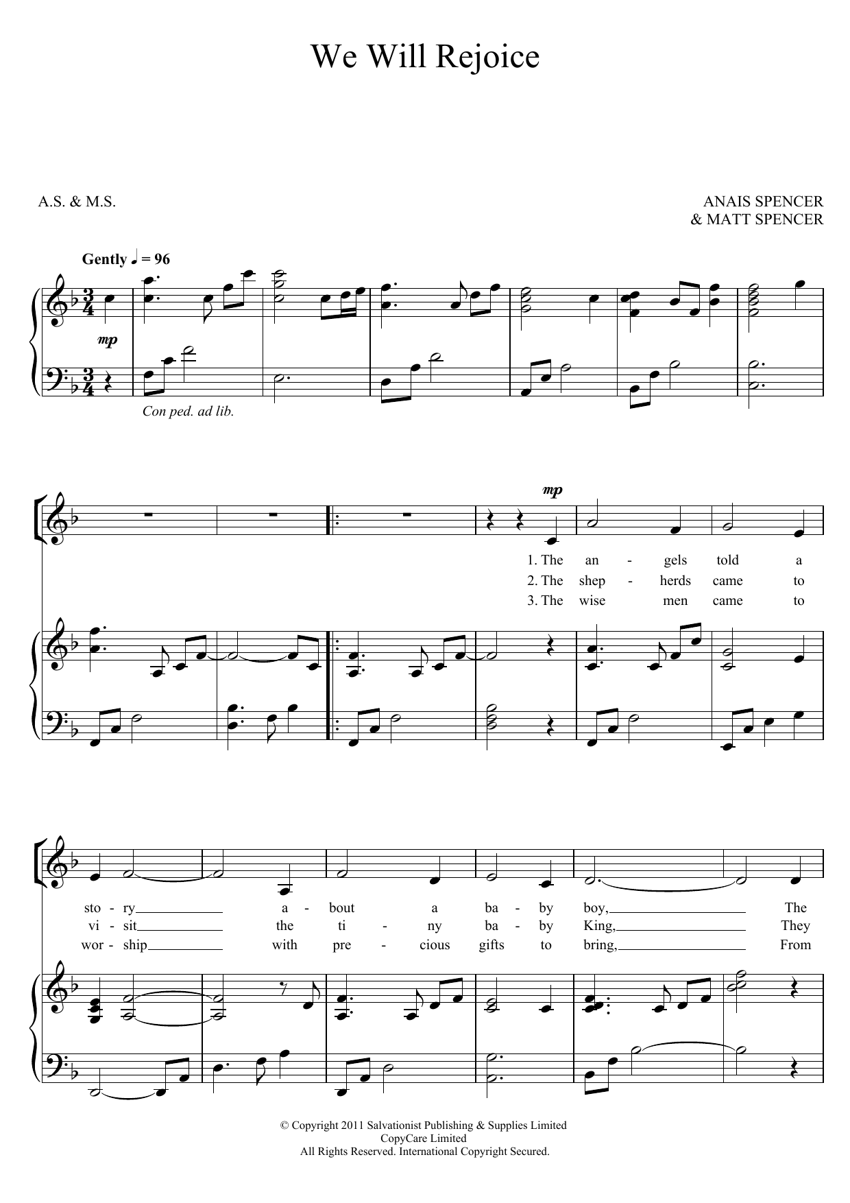 Download The Salvation Army We Will Rejoice Sheet Music