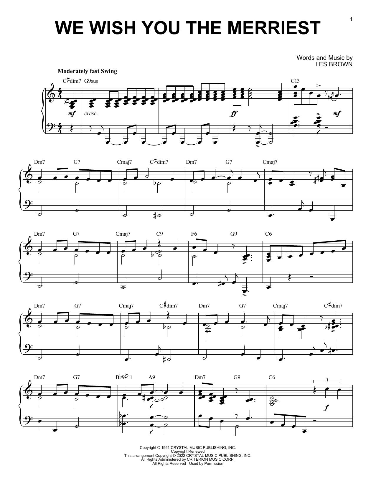 Download Frank Sinatra We Wish You The Merriest (arr. Brent Ed Sheet Music