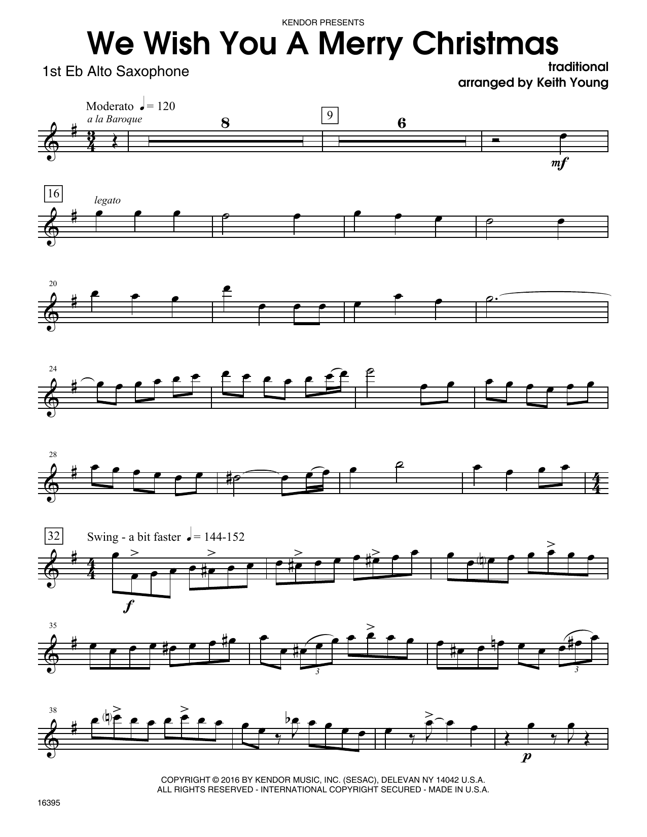 Download Keith Young We Wish You A Merry Christmas - 1st Eb Sheet Music