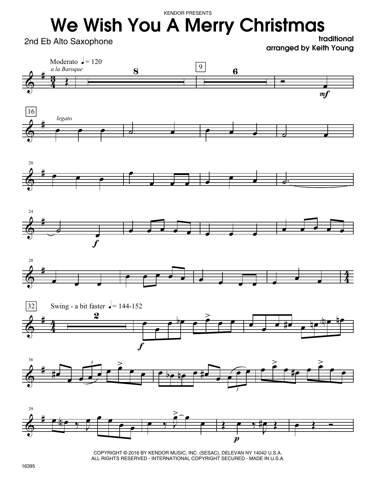 Download Keith Young We Wish You A Merry Christmas - 2nd Eb Sheet Music